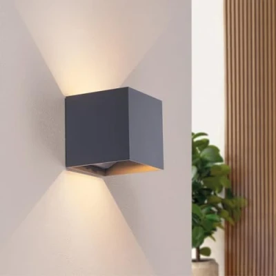 Afbeelding van Ledvion USB Oplaadbare Wandlamp Antraciet Draadloos 4400 mAh Accu Geschikt voor Binnen &amp; Buiten