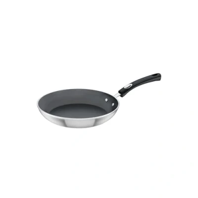 Afbeelding van Tramontina 20888026, antiaanbakpan met siliconen handvat voor inductie, elektrische, gas en keramische glaskookplaten, kookgerei, keuken, 26 cm, 2,0 liter, donkergrijs