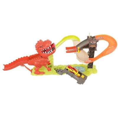 Afbeelding van Ruhhy Dinosaurus lanceerbaan + 2 autootjes