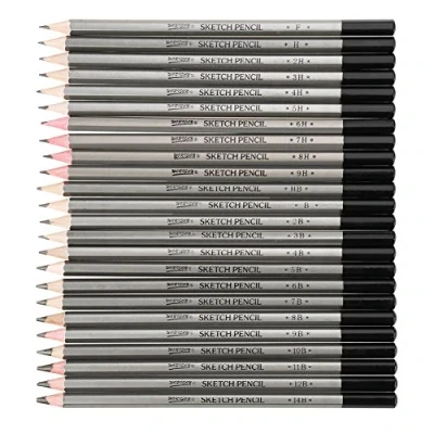 Afbeelding van Grafiet Potlood Set 24 Stuks Professionele Tekening Schets Reizen Kunstenaars Kit 9H 14B voor Kinderen Volwassenen Student Beginners