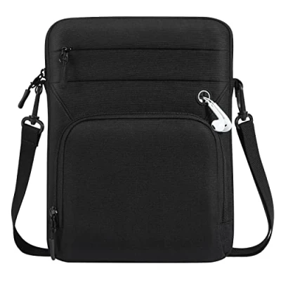 Afbeelding van Dadanism 9 11 inch tablethoes voor iPad Air 5/4 10.9, 2024, 9/8/7e 10.2, 10e generatie Pro M4 M2 2024 2018, Galaxy Tab A9+ S9 FE A8, met Schouderriem, zwart