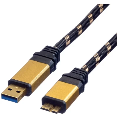 Afbeelding van ROLINE GOLD USB 3.2 Gen 1 Kabel, A Micro B, M/M, 0,8 m