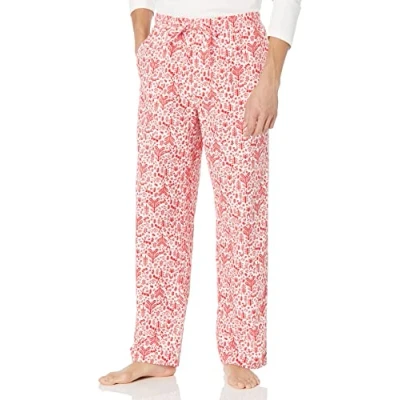 Afbeelding van Amazon Essentials Men&#039;s Flanellen pyjamabroek (verkrijgbaar in grote en lange maten), Wit Bos, XS