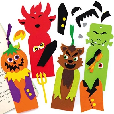 Afbeelding van Baker Ross AX239 Halloween Boekenlegger Knutsels Pakket Van 6, Maak Uw Eigen Voor Creatieve Kunst En Ambachtsprojecten Leer Lezen