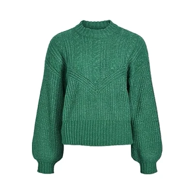 Afbeelding van Object Objnova Stella Cable Trui, Dames, Maat: Small, Lush meadow