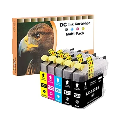 Afbeelding van D&amp;C inktcartridge compatibel met Brother LC 123 LC123 XL voor DCP J132W J150 Series J152W J152WR J172W J4110DW J4110W J552DW J752DW MFC J6920DW (5 stuks)