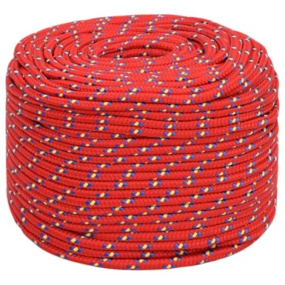 Afbeelding van vidaXL Boottouw 10 mm 25 m polypropyleen rood