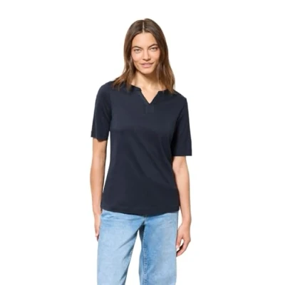 Afbeelding van Cecil IM LOOK Tshirt basic, Dames, Maat: XL, Blau