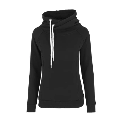 Afbeelding van Urban Classics Raglan HIGH NECK Hoodie, Dames, Maat: XS, Black