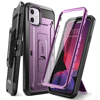 Afbeelding van SUPCASE Hoesje iPhone 11 Case met Schermbeschermer [Unicorn Beetle Pro] Rugged Beschermhoes 360 graden voor 2019 6,1&quot;, Paars