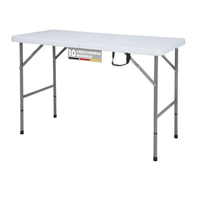 Afbeelding van Floordirekt Klaptafel, 3 delig, aluminium behangtafel, inklapbaar, multifunctionele tafel, campingtafel, ideaal voor buiten en thuis (Fukui)