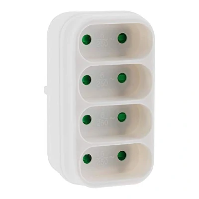 Afbeelding van Zenitech stekkerdoos, 6 A, front wit, één maat