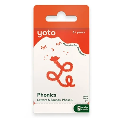 Afbeelding van Yoto Phonics: Letters &amp; Sounds: Phase 1 Kids 7 Educational Audio Cards for Use with Player Mini Story Box Bluetooth Speaker, Fun Interactive Learning Activities Preschool Ages 3+
