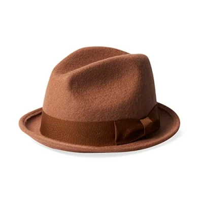 Afbeelding van BRIXTON Unisex Staten Fedora, camel, One Size, Eén maat