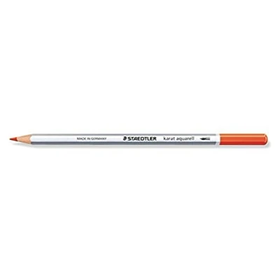 Afbeelding van Staedtler 125 24 karaat aquarel kleurstift, waterverfbaar, 6 stuks in kartonnen etui, scharlach