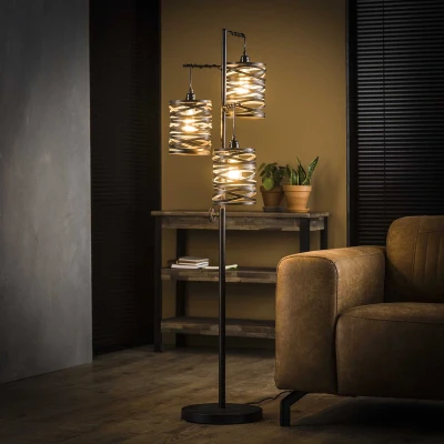 Afbeelding van AnLi Style Vloerlamp 3L spindle