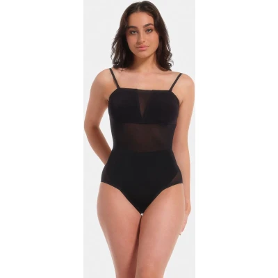 Afbeelding van MAGIC Bodyfashion dames Sheer and Sexy corrigerende body met mesh in de kleur Zwart, maat: XL