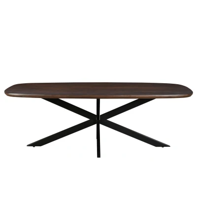 Afbeelding van Livingfurn Jesper deens ovale eettafel 210 cm Hout bruin