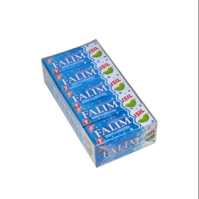 Afbeelding van Falim Sugarless Plain Gum met carbonaat, 100 stuks (5 x 20 stuks), suikervrije natuurlijke kauwgom koolzuur, refreshing knop, longlasting freshness, Fresh Breath, blauw, suikervrij, Trinovi