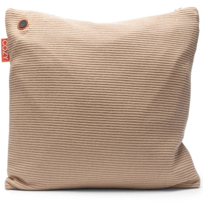 Afbeelding van Cozy warmtekussen Una Duurzaam &amp; Draadloos Infrarood 45x45 cm Beige Knitted incl standaard batterij