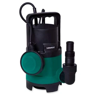 Afbeelding van VONROC Dompelpomp Vuilwaterpomp Waterpomp 400W 8000l/h Voor vuil en schoonwater Met vlotter