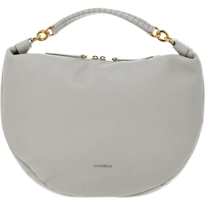 Afbeelding van Coccinelle Leren Handtas Schoudertas Maelody Handbag Gelso Lichtgrijs