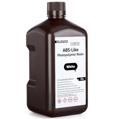 Afbeelding van ELEGOO ABS Like Resin fotopolymeerhars, 2000 g, wit, 405 nm, Rapid LCD, uv hardende hars, fotopolymeerhars voor LCD/DLP 3D printer
