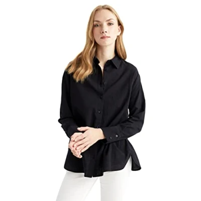 Afbeelding van DeFacto Tunic T shirt voor dames, zwart, S