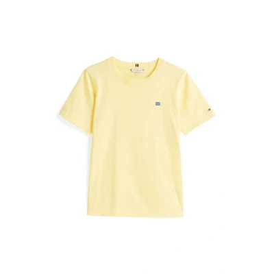 Afbeelding van Tommy Hilfiger Contrast FLAG TEE Tshirt basic, Dames, Maat: XS, Citronella