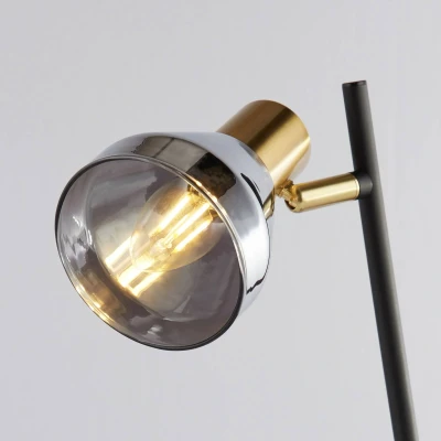 Afbeelding van Searchlight Bureaulamp Westminster zwart met goud EU23802 1SM