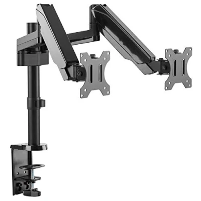 Afbeelding van RICOO Monitorhouder tafel gasveer voor 17 32 inch, VESA tafelhouder, monitorarm TS3911, monitorhouder, 2 monitoren, arm, beeldschermhouder, armen computermonitoren