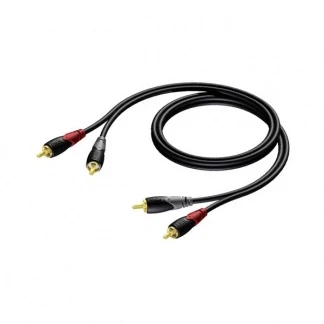 Afbeelding van Tulp kabel Procab 3 meter (Stereo, 100% koper, Verguld)