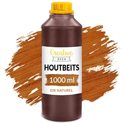 Afbeelding van Creative Deco Houtbeits Waterbasis 1 Liter Eiken, Sneldrogend