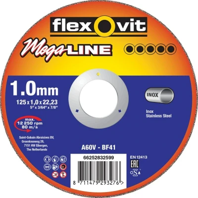 Afbeelding van Flexovit doorslijpschijf vlak mega line Inox 180x1,6x22,23mm