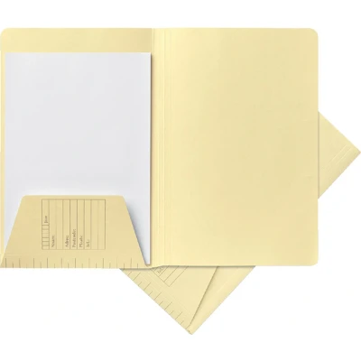 Afbeelding van 100x Dossiermap Jalema A4 1 klep 160gr lichtgeel
