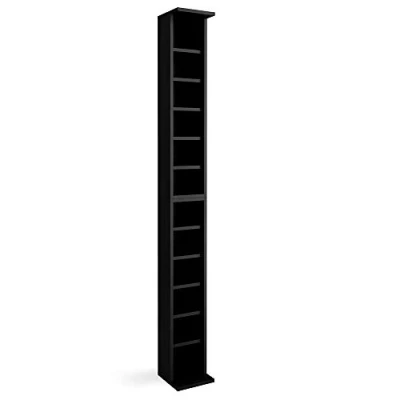 Afbeelding van Vicco CD Rek, Zwart, 21 x 183.6 cm Set van 2