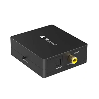 Afbeelding van PORTTA Optical Toslink to Coaxial Bidirektional Audio Converter Digitale SPDIF Optisch naar Adapter voor DVD speler Luidspreker Koptelefoon