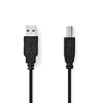 Afbeelding van USB 2.0 Kabel A Male B 2,0 m Zwart Nedis