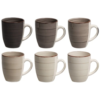 Afbeelding van Cookinglife Mokken Delice Grijs 350 ml 6 stuks