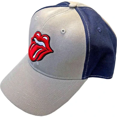 Afbeelding van The Rolling Stones Classic Tongue Baseball pet Grijs/Blauw
