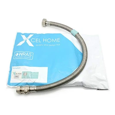 Afbeelding van 1 x WRAS Goedgekeurd 500mm 15mm Compressie met Isolatieklep 3/4 &quot;BSP Flexibele Pijp Connector Roestvrij staal Gevlochten