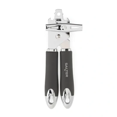Afbeelding van Salter BW11386EU7 Cosmos Can Opener, Manual Turn Knob, Kitchen Tin Opener Arthritis Hands, Weak Elderly, Camping, Hanging Hook, Easy to Clean, Long Lasting Quality, Iron, Matte Grey,