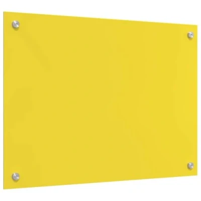 Afbeelding van vidaXL Keuken Achterwand Geel Geharde glas 70 x 50 0.6 cm Duurzaam