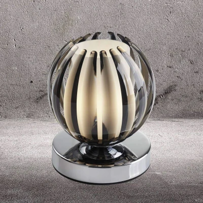 Afbeelding van Searchlight Tafellamp Claw 14cm chroom met smoke glas EU1811SM
