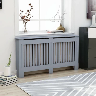 Afbeelding van Radiatorombouw 152x19x81 cm MDF antraciet