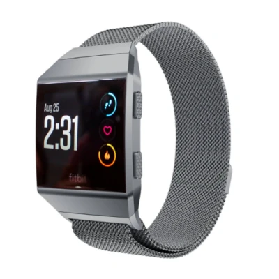 Afbeelding van Fitbit Ionic Milanese bandje Maat: Small Antraciet Grijs