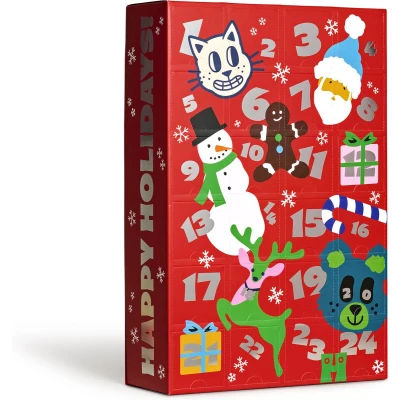 Afbeelding van Happy Socks Advent Calender GIFT Unisex 24 PACK Sokken multicoloured, Maat: 36 40, Multi coloured
