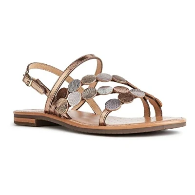 Afbeelding van Geox Sandalen, Dames, Maat: 39, Bronze Leer