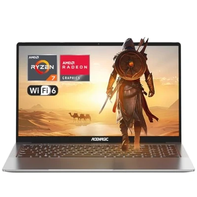 Afbeelding van ACEMAGIC Gaming PC Laptop AMD Ryzen 7 5700U (batterij i7 1265U), toetsenbord met achtergrondverlichting PC, laptop, RAM 16 GB NVME SSD 512 GB, Radeon RX Vega 8 Graphics