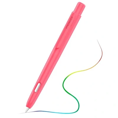 Afbeelding van MoKo Holder Case Compatible with Apple Pencil 2nd Generation, Retractable Protective Cover Sturdy Clip, Hard PC Case, Support Double Tap,Watermelon Red